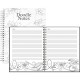 House of Doolittle Doodle Notes Spiral Notebook - 111 Pages - Spiral Bound - 7" x 9" - Black & White Flower Cover - Hard Cover -