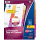 Avery Ready Index 5-tab Dividers - 15 x Divider(s) - 1-5 - 5 Tab(s)/Set - 8.5" Divider Width x 11" Divider Length - 3 Hole Punch