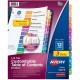 Avery Ready Index Custom TOC Binder Dividers - 36 x Divider(s) - 1-12 - 12 Tab(s)/Set - 8.5" Divider Width x 11" Divider Length 