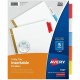 Avery Worksaver Big Insertable Tab Index Dividers - 5 x Divider(s) - 5 - 5 Tab(s)/Set - 8.5" Divider Width x 11" Divider Length 
