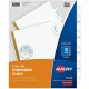 Avery Big Tab Insertable Dividers - Reinforced Gold Edge - 5 Print-on Tab(s) - 5 Tab(s)/Set - 8.5" Divider Width x 11" Divider L