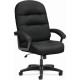 HON Pillow-Soft Executive High-Back Chair | Fixed Arms | Black Fabric - Black Plush Seat - Black Plush Back - Black Frame - High