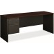 HON 38000 Series Credenza - 2-Drawer - 72" x 24"29.5" - 2 Drawer(s) - Single Pedestal on Left Side - Radius Edge - Material: Ste