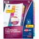 Avery Ready Index Custom TOC Binder Dividers - 48 x Divider(s) - 1-8 - 8 Tab(s)/Set - 8.5" Divider Width x 11" Divider Length - 