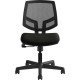 HON Volt Chair - Black Bonded Leather Seat - Black Mesh Back - Black Frame - Black