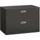 HON Brigade 600 H692 Lateral File - 42" x 18"28.4" - 2 Drawer(s) - Finish: Charcoal