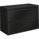 HON 800 Series Full-Pull Locking Lateral File - 2-Drawer - 42" x 19.3" x 28.4" - 2 x Drawer(s) - Lateral - Black - Baked Enamel 