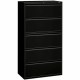 HON 800 Series Full-Pull Locking Lateral File - 5-Drawer - 42" x 19.3" x 67" - 5 x Drawer(s) - Lateral - Black - Baked Enamel