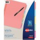 Avery Write-On Dividers, 5-Tab, Multicolor, 36 Sets (11508) - 180 x Divider(s) - Write-on Tab(s) - 5 - 5 Tab(s)/Set - 8.5" Divid