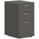 HON Mod HLPLPMBBF Pedestal - 15" x 20"28" - 3 x Box, File Drawer(s) - Finish: Slate Teak