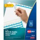 Avery Index Maker Index Divider - 250 x Divider(s) - Print-on Tab(s) - 5 - 5 Tab(s)/Set - 8.5" Divider Width x 11" Divider Lengt