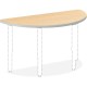 HON Build Series Half-round Tabletop - Half Round Top - 25" to 34" Adjustment x 60" Width x 30" Depth - Natural Maple