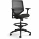 HON Solve Sitting Stool - Fabric Seat - Charcoal Mesh Back - Black Frame - Mid Back - 5-star Base - Ink