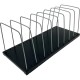Huron Metal Wire Vertical Slots Organizer/Sorter - 8 Compartment(s) - Vertical - 7.5" Height x 18.3" Width x 8" Depth - Black - 