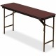 Iceberg Premium Wood Laminate Folding Table - Melamine Rectangle Top - Traditional Style - 500 lb Capacity - 60" Table Top Lengt