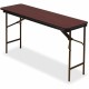 Iceberg Premium Wood Laminate Folding Table - Melamine Rectangle Top - Traditional Style - 500 lb Capacity - 72" Table Top Lengt