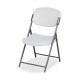 Iceberg Rough 'N Ready Folding Chair - Platinum Polyethylene Seat - Steel Frame - Platinum - 1 Each
