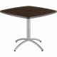 Iceberg CafeWorks 36" Square Cafe Table - Melamine Square Top - Powder Coated Base - Contemporary Style x 1.13" Table Top Thickn