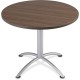 Iceberg iLand Round Hospitality Table - Round Top - Powder Coated Silver - Contemporary Style - 1.13" Table Top Thickness x 36" 