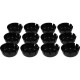 Impact Tabletop Ash Tray - Round - Heat Resistant, Lightweight - 1.8" Height x 4.8" Width - Plastic - Black - 12 / Box