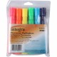 Integra Chisel Desk Liquid Highlighters - Chisel Marker Point Style - Assorted Water Based Ink - Assorted Barrel - 6 / Set