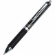 Integra Retractable Gel Ink Pen - Medium Pen Point - 0.7 mm Pen Point Size - Retractable - Black Gel-based Ink - Black Barrel - 
