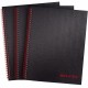 Black n' Red Hardcover Twinwire Business Notebook - Twin Wirebound - 12" x 8.5" x 1.7" - Matte Cover - Perforated, Bleed Resista
