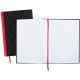 Black n' Red Casebound Ruled Notebooks - A4 - 96 Sheets - Sewn - 24 lb Basis Weight - A4 - 8 1/4" x 11 3/4" - White Paper - Red 