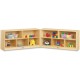 Jonti-Craft Rainbow Accents Toddler Fold-n-Lock Mobile Storage - 24.5" Height x 96" Width x 15" Depth - Foldable, Lockable, Lami