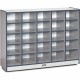 Jonti-Craft Rainbow Accents Toddler Single Storage - 35.5" Height x 48" Width x 15" Depth - Laminated, Durable - Navy - Rubber -