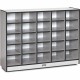 Jonti-Craft Rainbow Accents Toddler Single Storage - 35.5" Height x 48" Width x 15" Depth - Laminated, Durable - Black - Rubber 