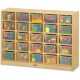 Jonti-Craft Rainbow Accents 25 Cubbie-trays Mobile Storage Unit - 35.5" Height x 48" Width x 15" Depth - Durable - Baltic - Acry