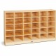 Jonti-Craft Rainbow Accents 30 Cubbie Mobile Storage - 35.5" Height x 57.5" Width x 15" Depth - Durable, Laminated - Baltic - Ru