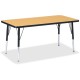 Jonti-Craft Berries Elementary Oak Laminate Rectangle Table - For - Table TopBlack Oak Rectangle, Laminated Top - Four Leg Base 