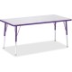 Jonti-Craft Berries Adult Height Color Edge Rectangle Table - For - Table TopLaminated Rectangle, Purple Top - Four Leg Base - 4