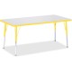 Jonti-Craft Berries Adult Height Color Edge Rectangle Table - For - Table TopLaminated Rectangle, Yellow Top - Four Leg Base - 4