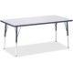 Jonti-Craft Berries Adult Height Color Edge Rectangle Table - For - Table TopLaminated Rectangle, Navy Top - Four Leg Base - 4 L