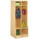 Jonti-Craft Rainbow Accents 2 Section Sitting Step Coat Locker - 2 Compartment(s) - 50.5" Height x 20" Width x 17.5" Depth - Dou