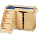Jonti-Craft Pull-out Stairs Changing Table - 39" Height x 48" Width x 22.50" Depth - Assembly Required - Acrylic, Baltic - 1 Eac