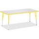 Jonti-Craft Berries Elementary Height Color Edge Rectangle Table - For - Table TopLaminated Rectangle, Yellow Top - Four Leg Bas