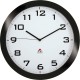 Alba Wall Clock - Analog - Quartz - Black