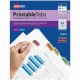 Avery Printable Repositionable Tabs - 96 Tab(s)1.25" Tab Width - Permanent - Paper Divider - Assorted Paper Tab(s) - 96 / Pack