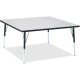 Jonti-Craft Berries Adult Height Prism Color Edge Square Table - For - Table TopBlack Square, Laminated Top - Four Leg Base - 4 