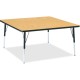 Jonti-Craft Berries Adult Height Classic Color Top Square Table - For - Table TopBlack Oak Square, Laminated Top - Four Leg Base