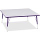 Jonti-Craft Berries Elementary Height Color Edge Square Table - For - Table TopLaminated Square, Purple Top - Four Leg Base - 4 