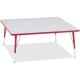 Jonti-Craft Berries Elementary Height Color Edge Square Table - For - Table TopLaminated Square, Red Top - Four Leg Base - 4 Leg