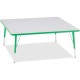 Jonti-Craft Berries Elementary Height Color Edge Square Table - For - Table TopGreen Square, Laminated Top - Four Leg Base - 4 L
