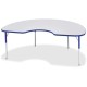 Jonti-Craft Berries Adult Height Prism Color Edge Kidney Table - For - Table TopBlue Kidney-shaped, Laminated Top - Four Leg Bas
