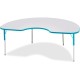 Jonti-Craft Berries Adult Height Prism Color Edge Kidney Table - For - Table TopLaminated Kidney-shaped, Teal Top - Four Leg Bas