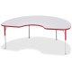 Jonti-Craft Berries Adult Height Prism Color Edge Kidney Table - For - Table TopLaminated Kidney-shaped, Red Top - Four Leg Base